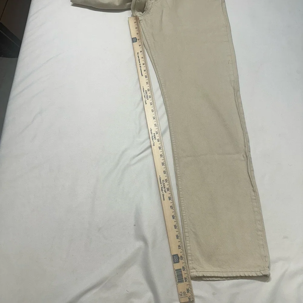 Levi's 505 Regular Fit Tan Beige Denim Jeans Mens‎ Made in USA Straight Leg Y2K